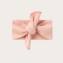 Load image into Gallery viewer, Susukoshi - Organic Headband Pink Salmon (Pointelle)