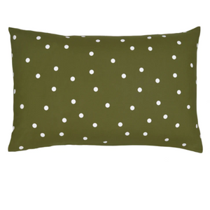 Castle - Olive Linen Spot Pillowcase