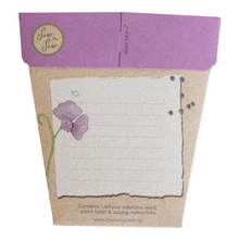 Load image into Gallery viewer, Sow 'n Sow - Sweet Pea Gift of Seeds