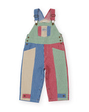 Load image into Gallery viewer, Goldie + Ace - Patchwork Stripe Blake Overalls
