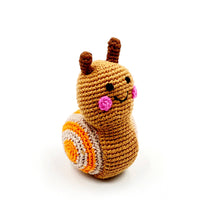Load image into Gallery viewer, Baby Snail Rattle – Garden-Themed Toy: Natural
