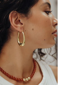 Dune Hoop Earrings - Gold Plated