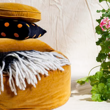 Load image into Gallery viewer, Castle - Butterscotch Penny Round Cushion
