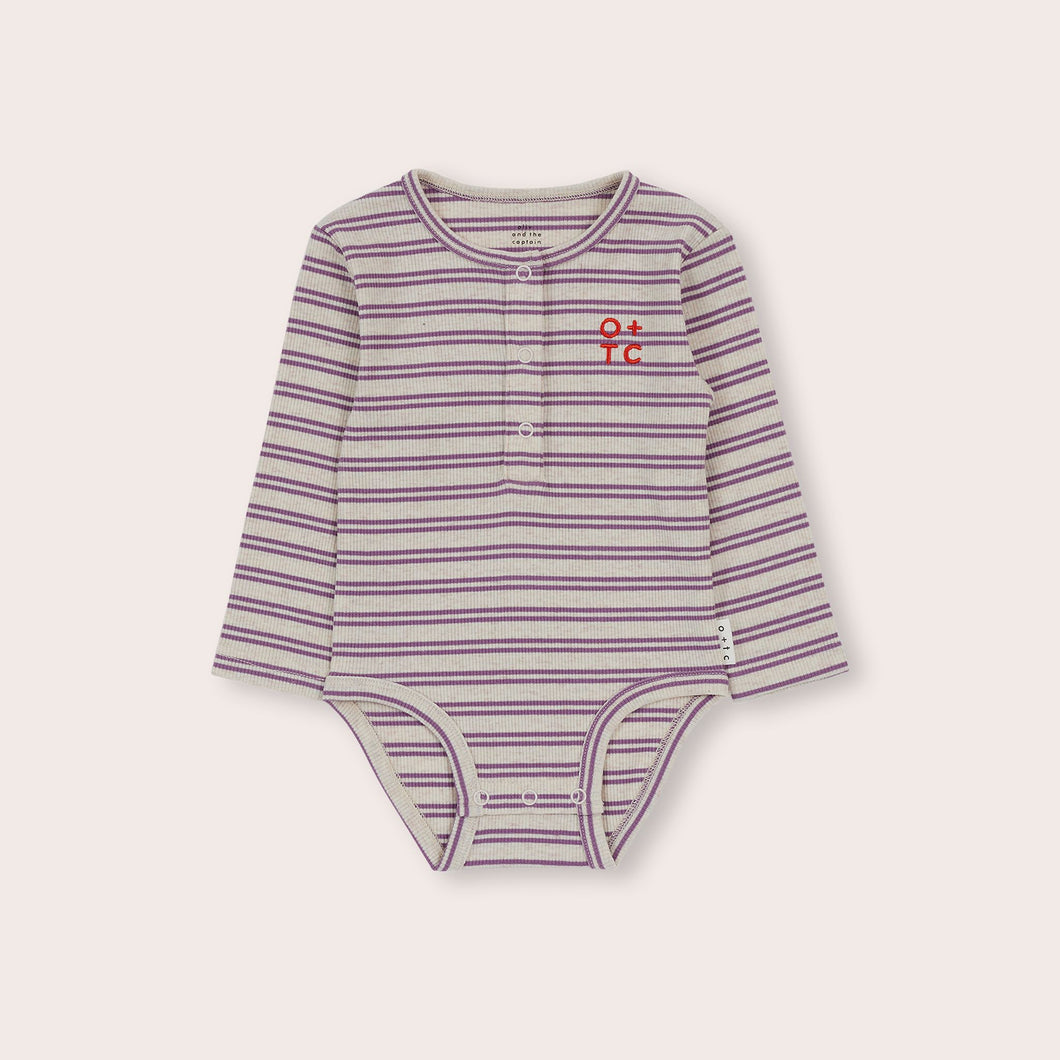 Olive + The Captain - Viola Stripe Long Sleeve Bodysuit
