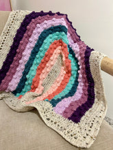Load image into Gallery viewer, Nana Knit - Pastel Rainbow Bobble Blanket
