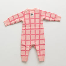 Load image into Gallery viewer, BY GEE - Check Knit Romper - Peony
