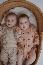 Load image into Gallery viewer, Freckles - Cotton Pointelle Knit Romper | Sherbet Tulip
