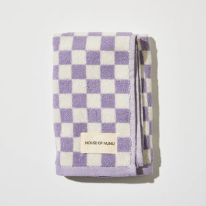 Hand Towel in Lilac Check