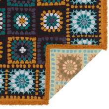 Load image into Gallery viewer, Wandering Folk - Granny Square Throw - Kingfisher
