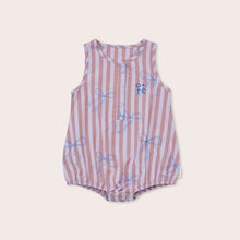 Load image into Gallery viewer, Olive &amp; the Captain - Blue Bows Bubble Romper
