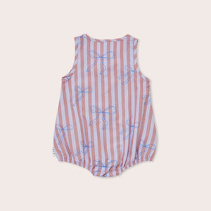 Olive & the Captain - Blue Bows Bubble Romper