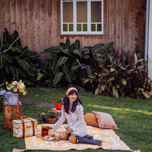 Wandering Folk - Lola Picnic Rug - Honey