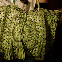 Load image into Gallery viewer, Sage x Clare - Solara Raffia Bag - Hunter Green

