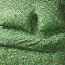 Load image into Gallery viewer, Evette Cotton Sheets - Olive Flat Sheet - Queen

