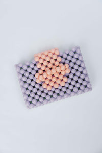 BEADED CARD PURSE - MULTI PURPLE