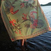 Load image into Gallery viewer, Wandering Folk - Cuban Tropical Sarong - Lime
