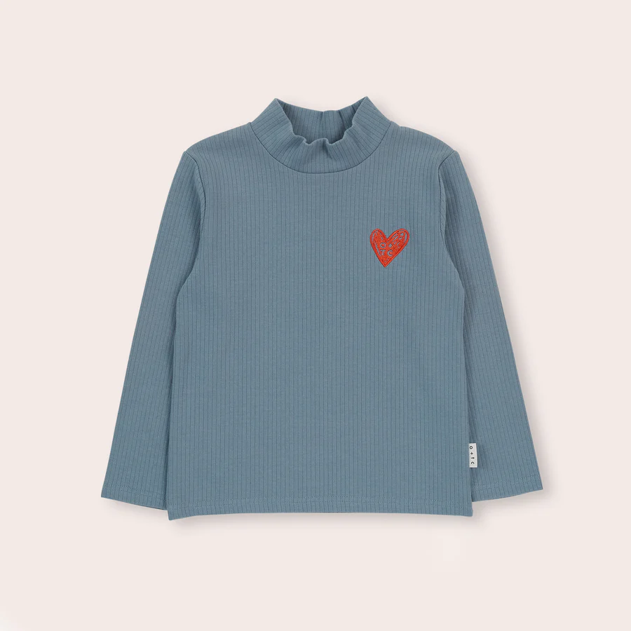 Olive & The Captain - Belair Blue Mock Neck Skivvy