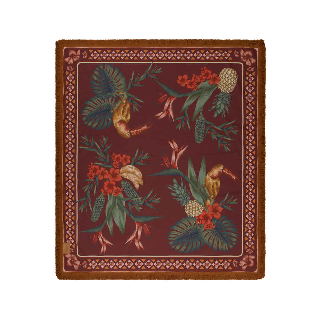 Wandering Folk - Cuban Tropical Picnic Rug - Bronze