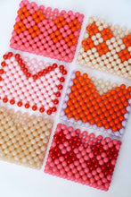 Load image into Gallery viewer, BEADED CARD HOLDER - PINK/RED
