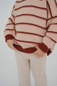 Freckles - Raised Cotton Knit Jumper | Sherbet Berry