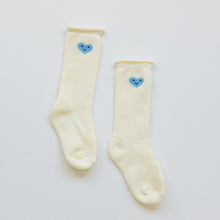 Load image into Gallery viewer, BY GEE - Cotton Mini Slouch Sock - Blue Heart
