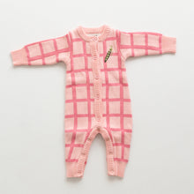 Load image into Gallery viewer, BY GEE - Check Knit Romper - Peony
