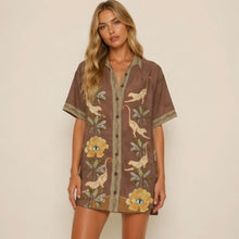 Load image into Gallery viewer, Wandering Folk - Eye of the Jungle Shirt hazel
