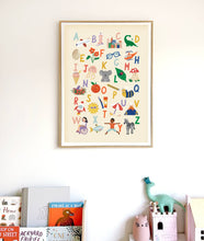 Load image into Gallery viewer, Alphabet Print - Modern Educational Kid&#39;s Wall Art: A3
