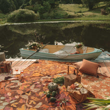 Load image into Gallery viewer, Wandering Folk- Flora Picnic Rug Plum
