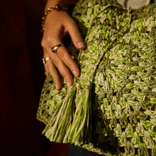 Load image into Gallery viewer, Sage x Clare - Solara Raffia Bag - Hunter Green
