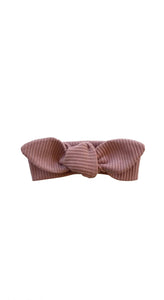 Rai Co Ribbed Knotted Headbands: Beige