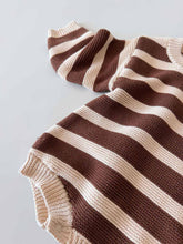 Load image into Gallery viewer, Freckles the Label - Cotton Knit Romper | Tiramisu Stripe
