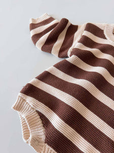 Freckles the Label - Cotton Knit Romper | Tiramisu Stripe