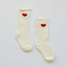 Load image into Gallery viewer, BY GEE - Cotton Mini Slouch Sock - Red Heart
