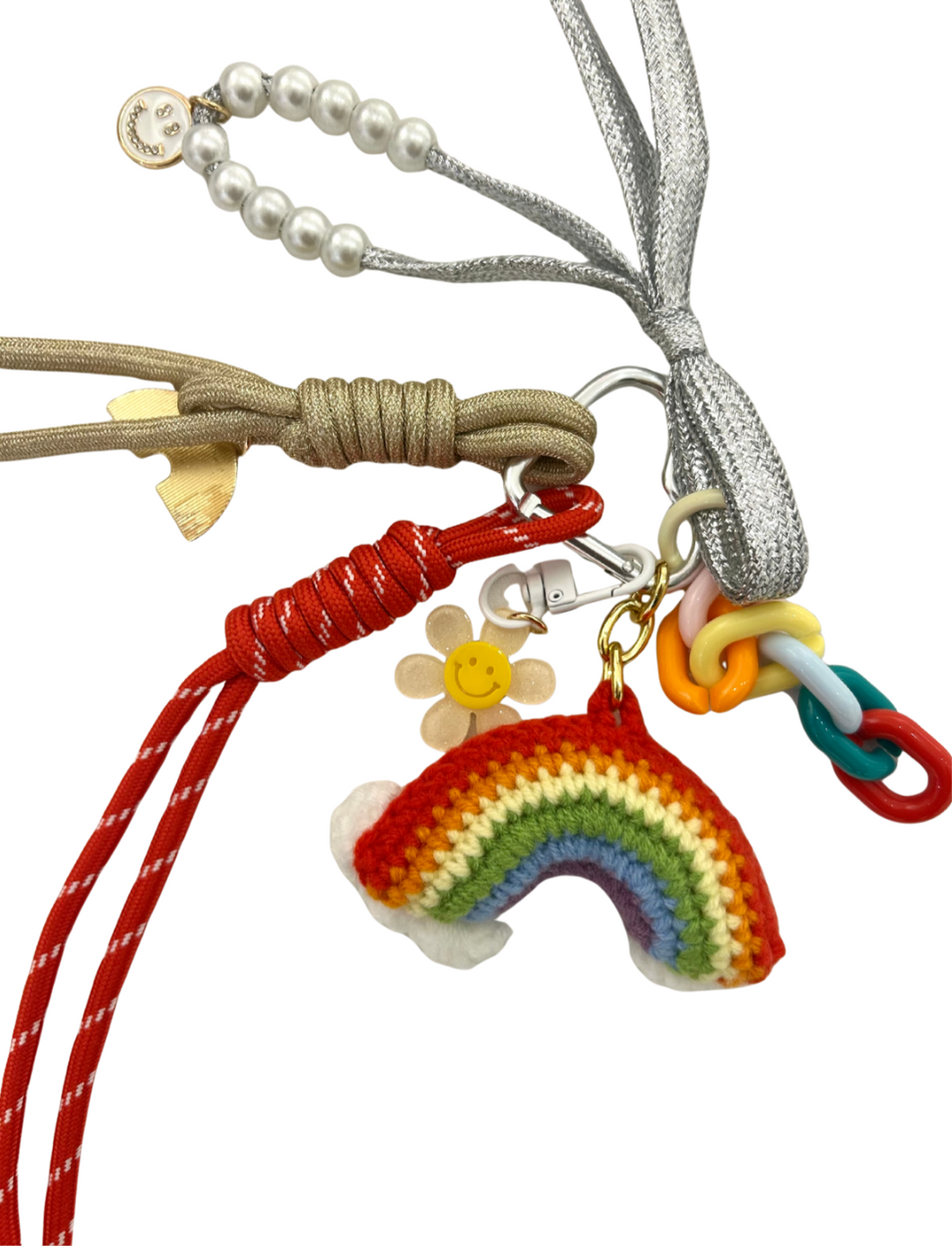 SHEERA -  Rainbow crochet keychain