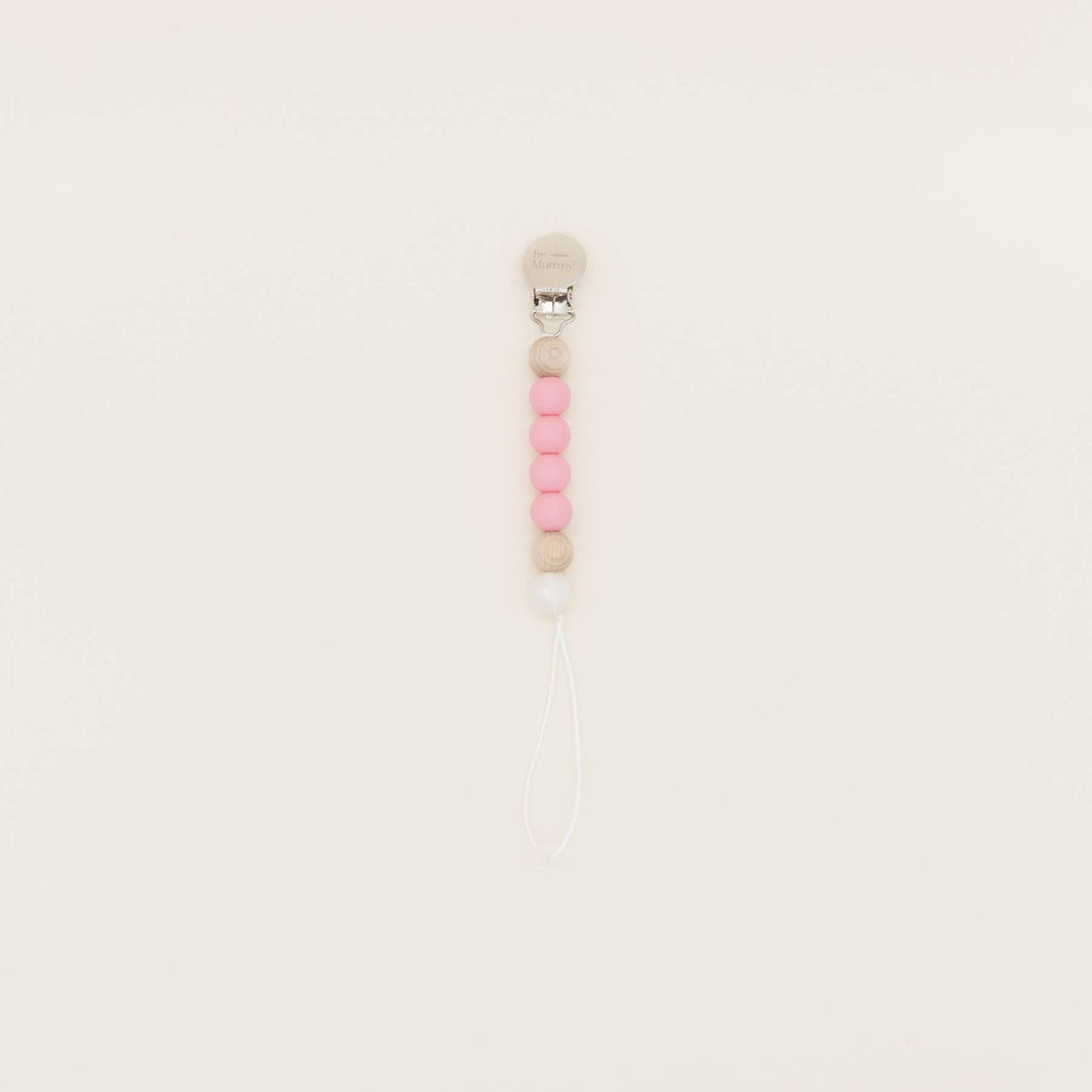 Be Mummy - Mini pacifier holder - Pearl: Rose