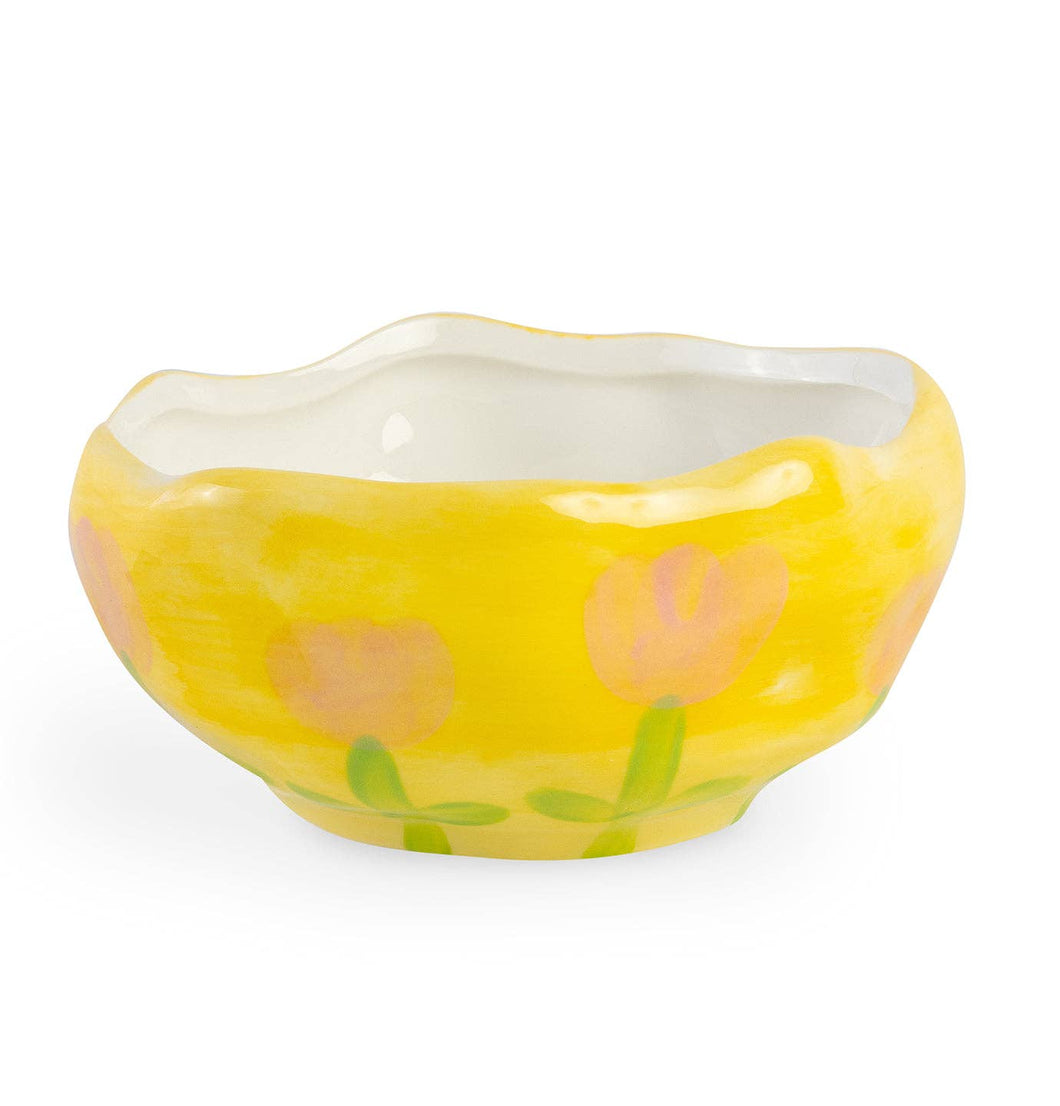 Yellow Tulip Ceramic Bowl