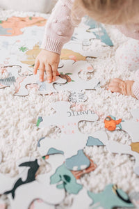 Mindful & Co - World Map Floor Puzzle