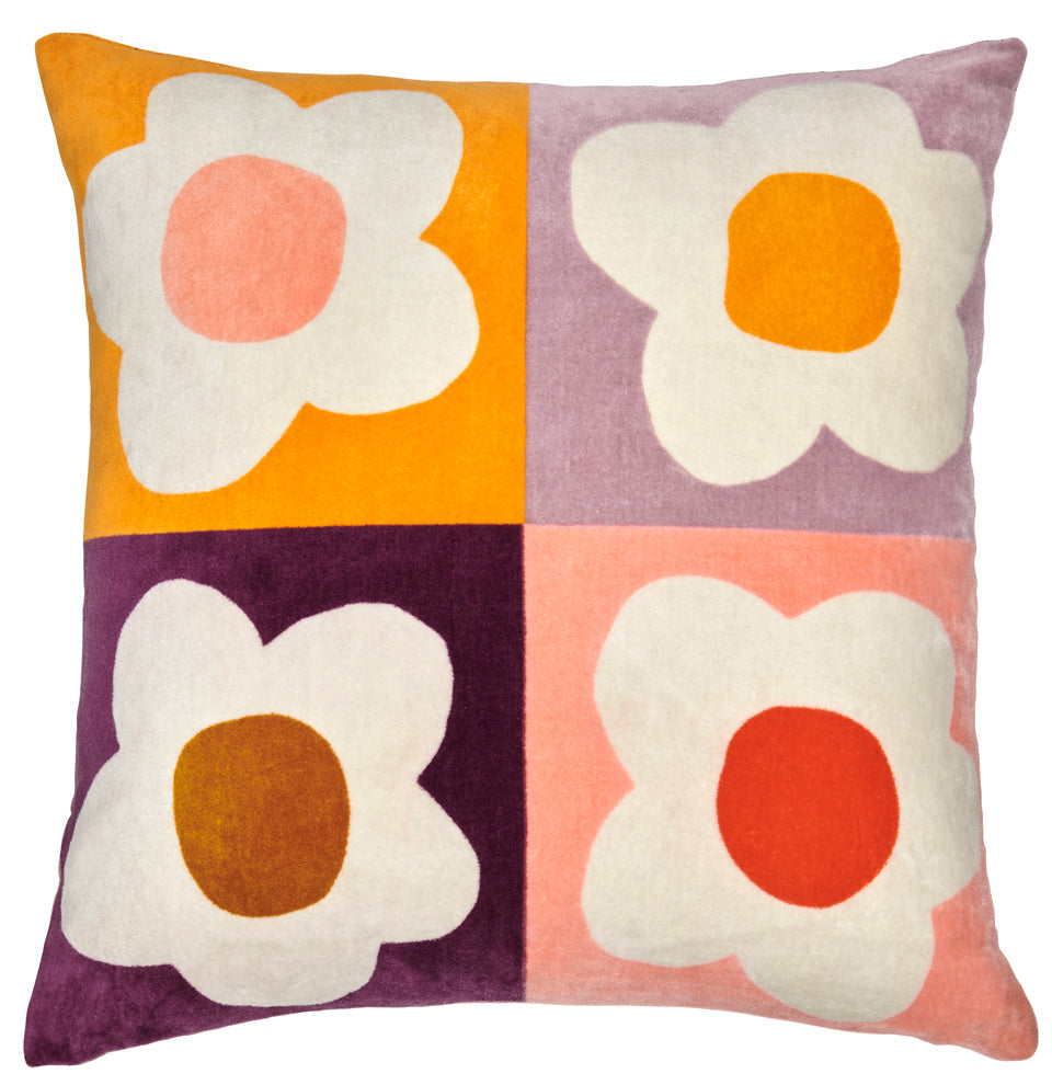 Castle - Summer Flowers Velvet Cushion