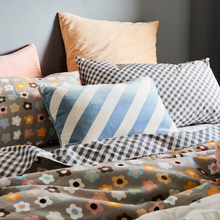 Load image into Gallery viewer, Castle - Blue Stripe Lumbar Cushion
