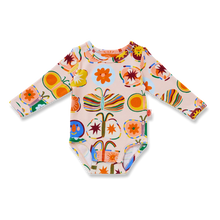 Load image into Gallery viewer, Halcyon Nights - Long Sleeve Bodysuit - Flutterby
