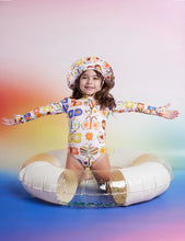 Load image into Gallery viewer, Halcyon Nights - Long Sleeve Zip Bather - Flutterby
