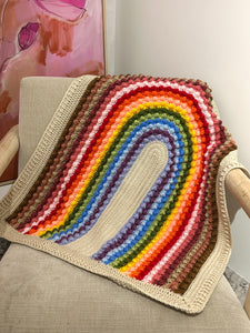 Nana Knit - Rainbow Bobble Knit Blanket