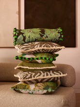 Load image into Gallery viewer, Bonnie &amp; Neil - Wild Pansy Verde Linen Cushion 60cm
