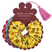 Load image into Gallery viewer, Sage x Clare - Magnolia Cotton Scrunchie Set
