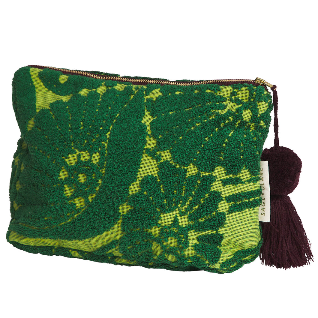 Sage x Clare - Lucia Terry Pouch - Kelp - Large