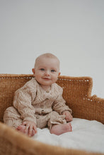 Load image into Gallery viewer, Freckles - Textured Cotton Knit  Romper | Ecru Diamond
