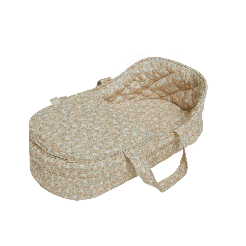 Olli Ella - Dinkum Dolls Quilted Carry Cot - Garden Floral