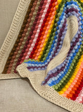 Load image into Gallery viewer, Nana Knit - Rainbow Bobble Knit Blanket
