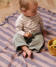 Load image into Gallery viewer, Phile - Striped Play Mat - Eggplant
